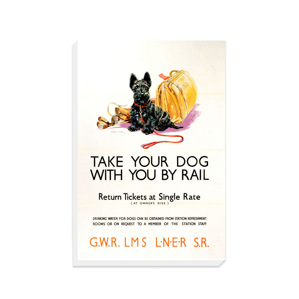 Take your Dog with you by Rail - Canvas