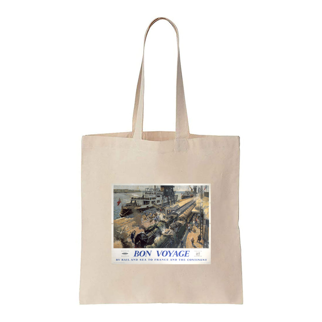 Bon Voyage by Rail and Sea to France - Canvas Tote Bag