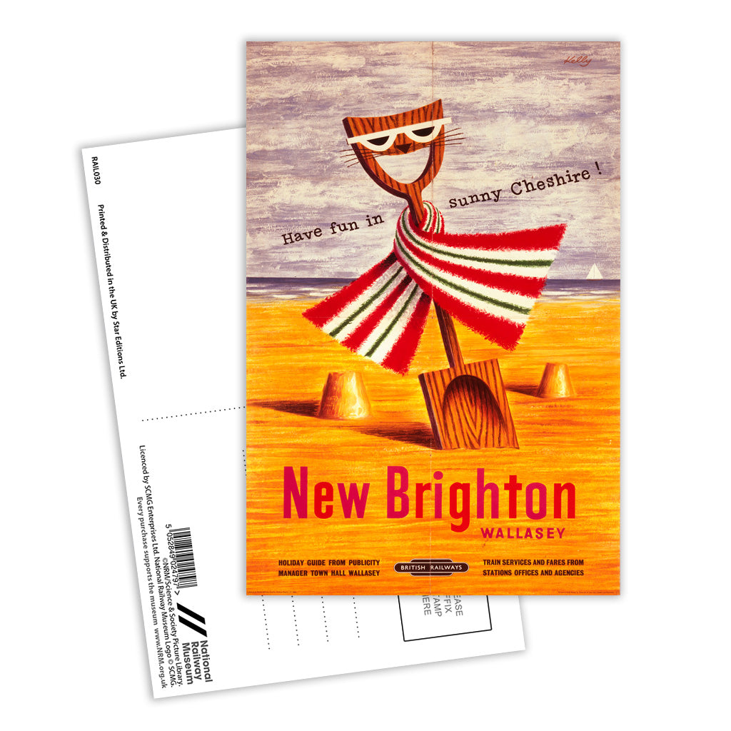 New Brighton Wallasey - Sunny Cheshire Postcard Pack of 8