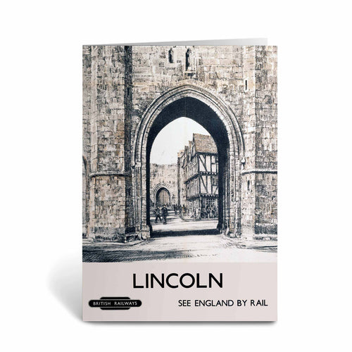 Lincoln See England by Rail Greeting Card