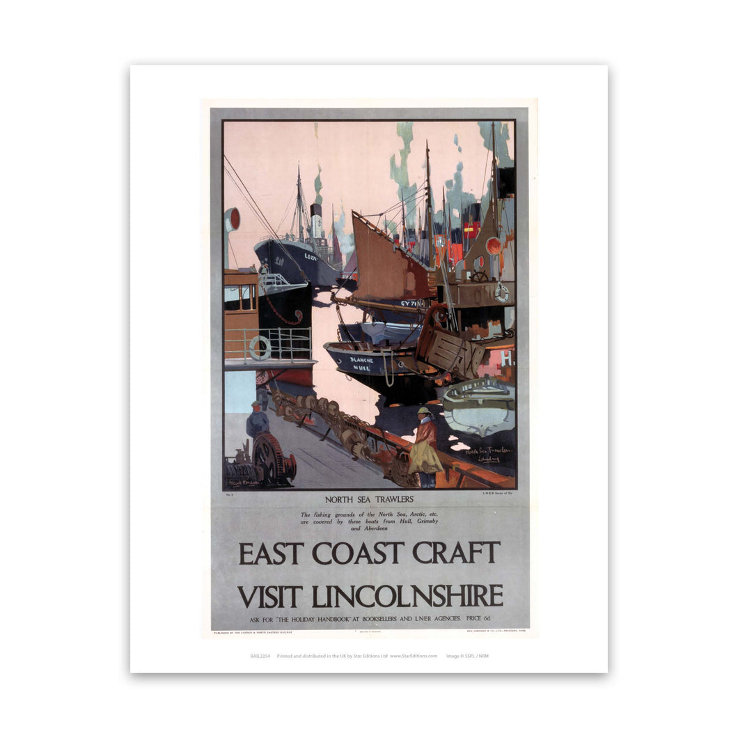 North Sea Trawlers - East Coast Craft Lincolnshire Art Print