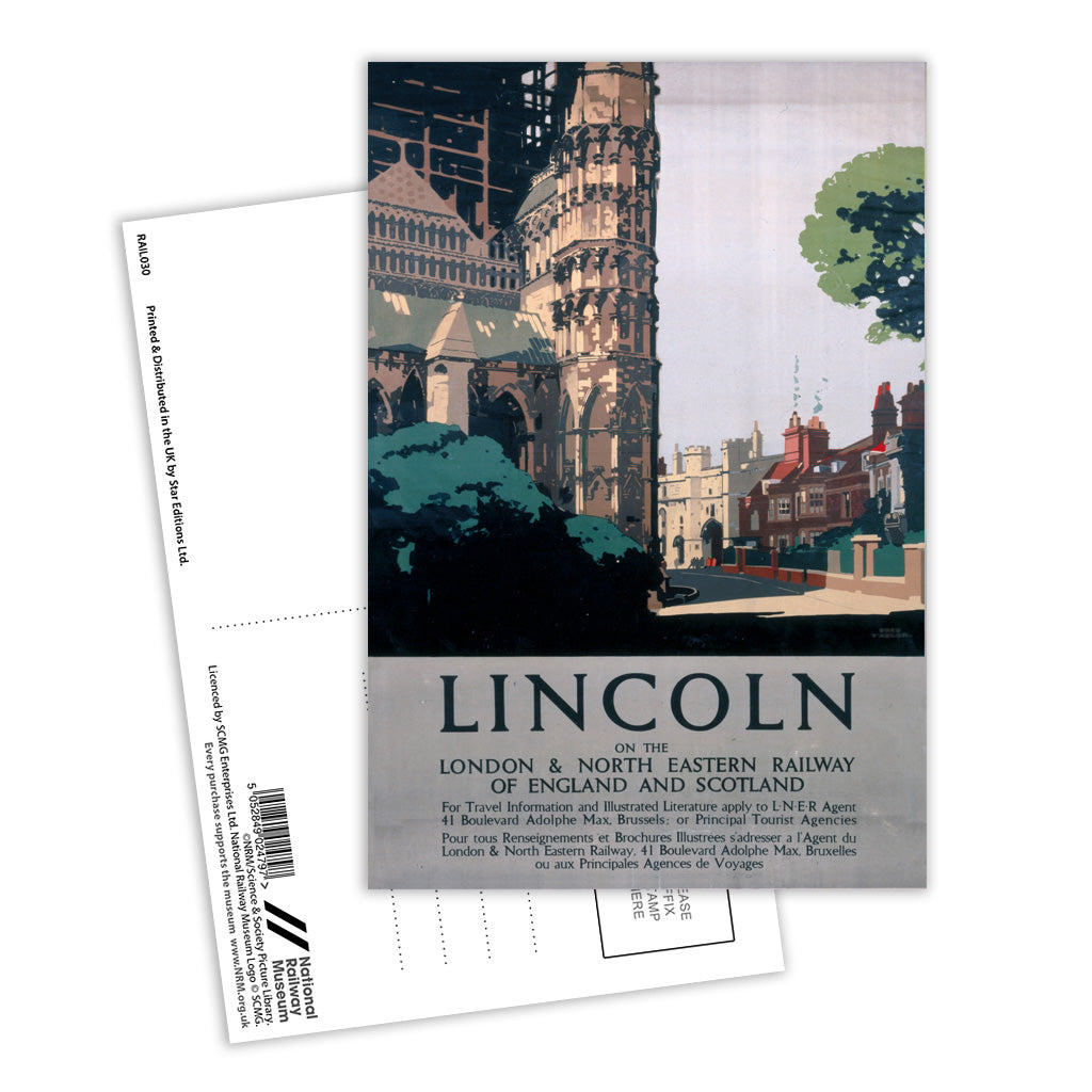 Lincoln on the LNER Postcard Pack of 8