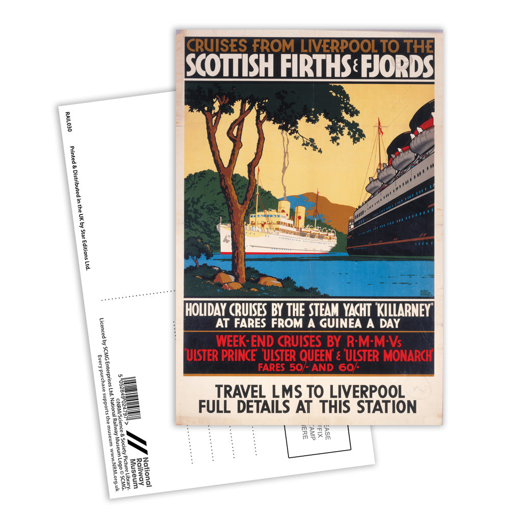 Scottish Firths and Fjords LMS Postcard Pack of 8
