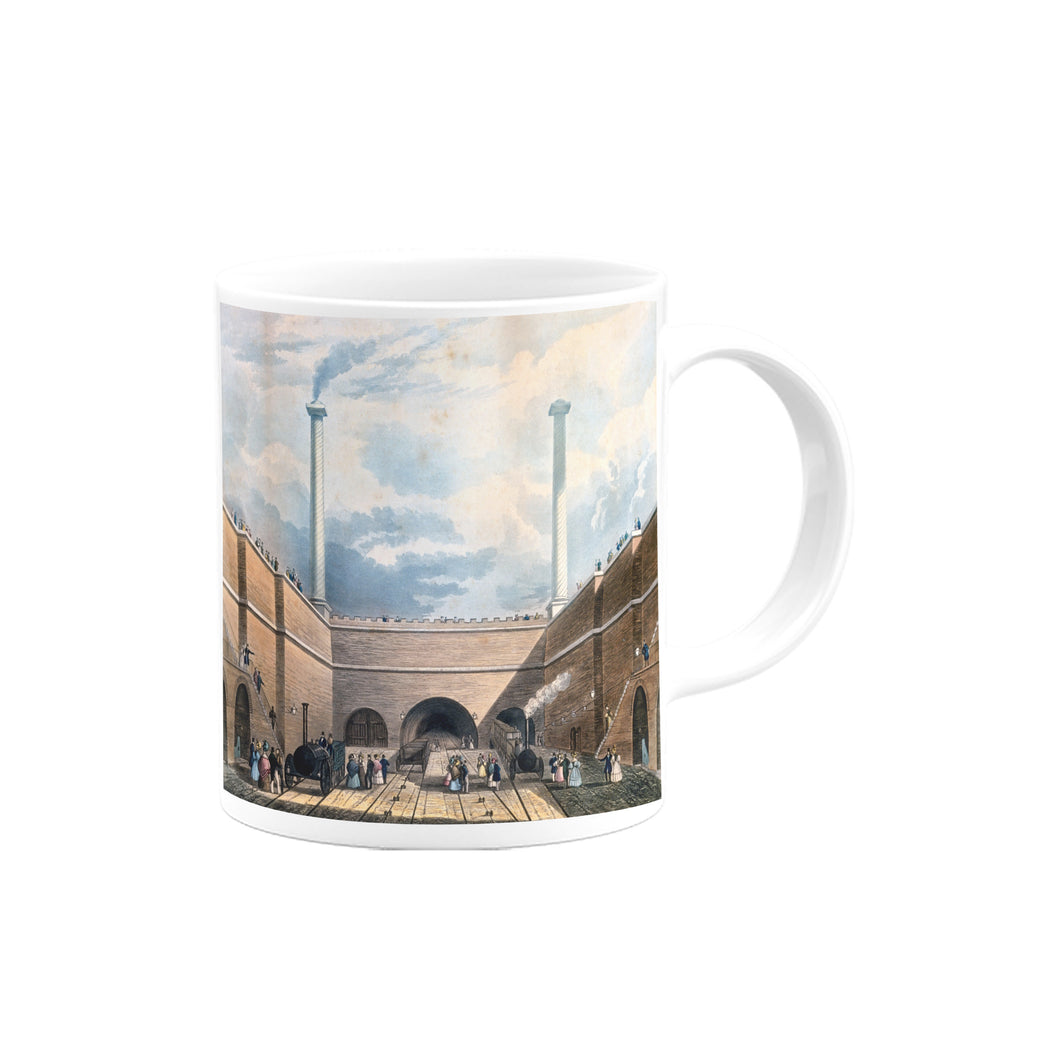 Railway Station Drawing Mug