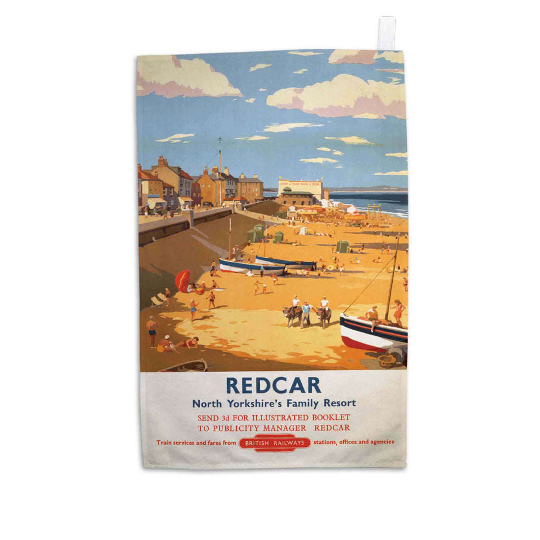 Redcar - North Yorkshire's Family Resort - Tea Towel