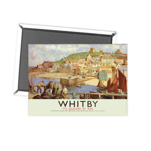 Whitby It's Quicker By Rail Fridge Magnet