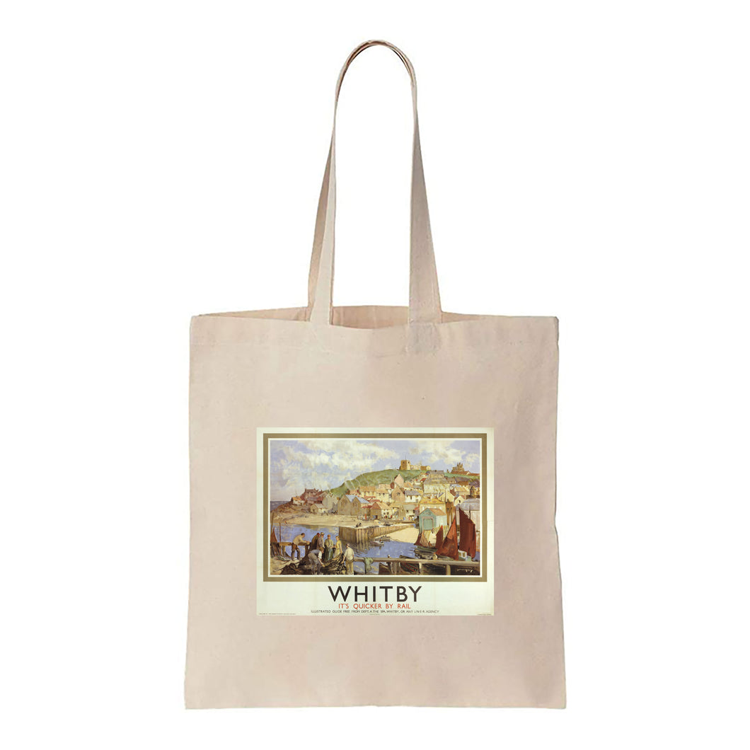 Whitby It's Quicker By Rail - Canvas Tote Bag