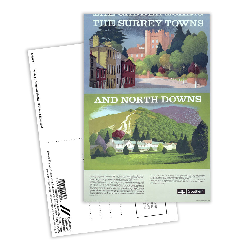 The Surrey Towns and North Downs Postcard Pack of 8