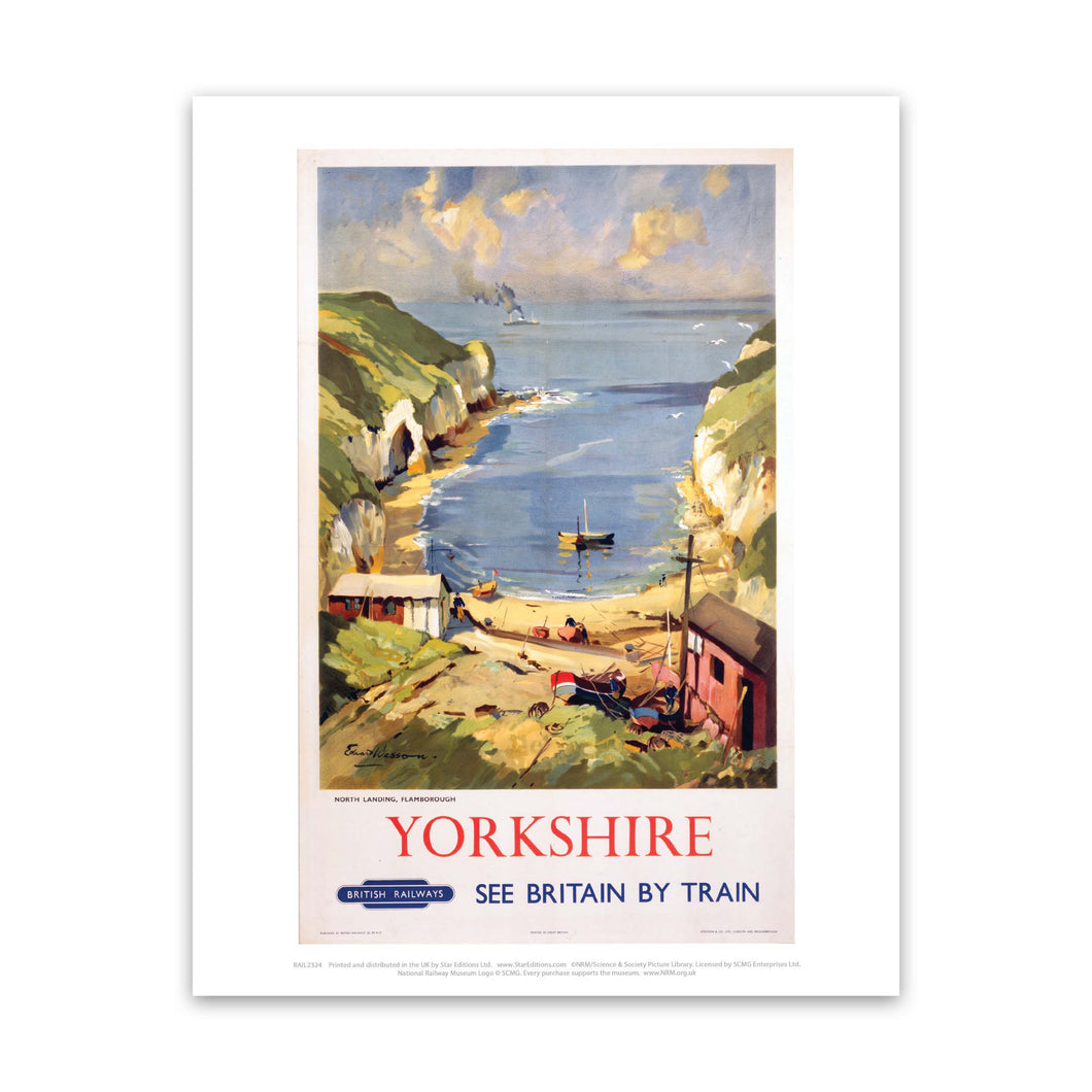 Yorkshire, North Landing, Flamborough Art Print