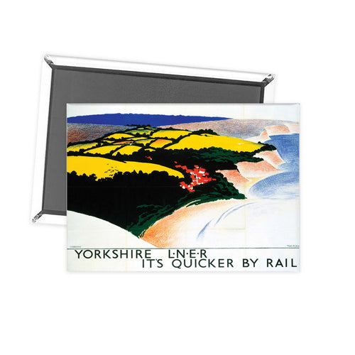 Yorkshire LNER It's Quicker By Rail - RAIL2331 Fridge Magnet