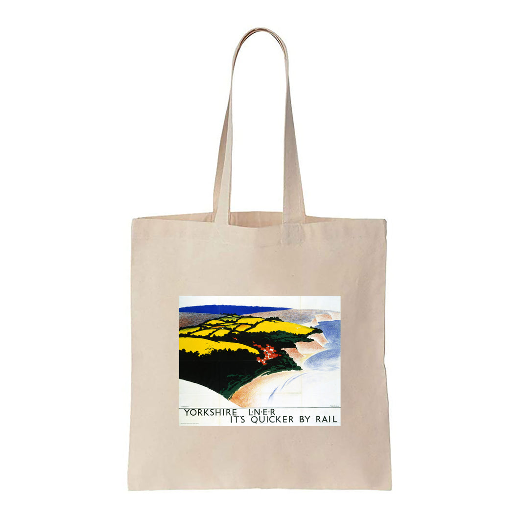 Yorkshire LNER It's Quicker By Rail - Canvas Tote Bag