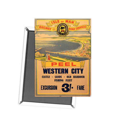 Isle of Man Peel Western City Fridge Magnet