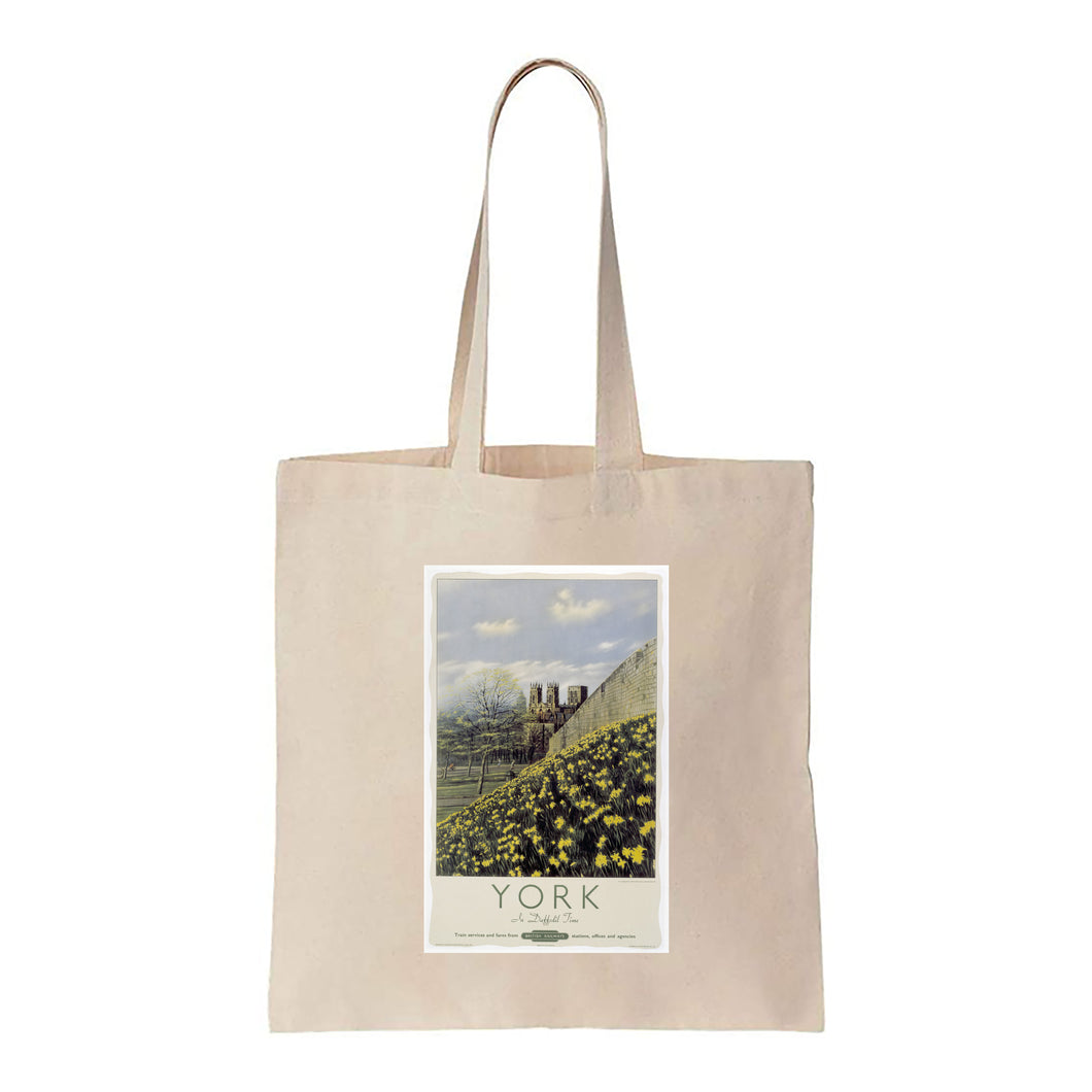 York, Yellow Flowers - Canvas Tote Bag