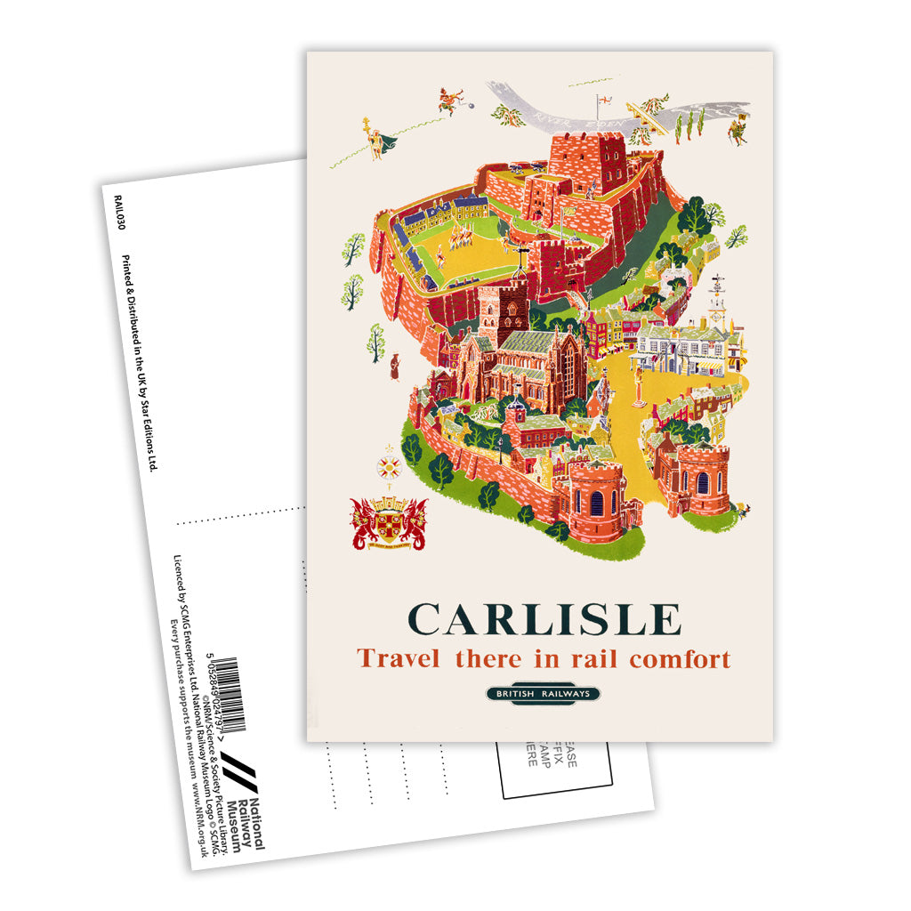 Carlisle, Travel in Rail Comfort Postcard Pack of 8