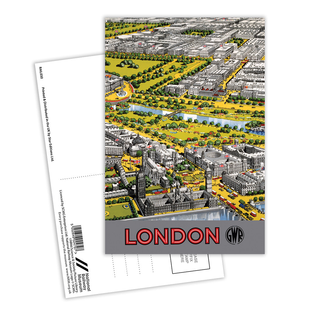 London GWR Postcard Pack of 8
