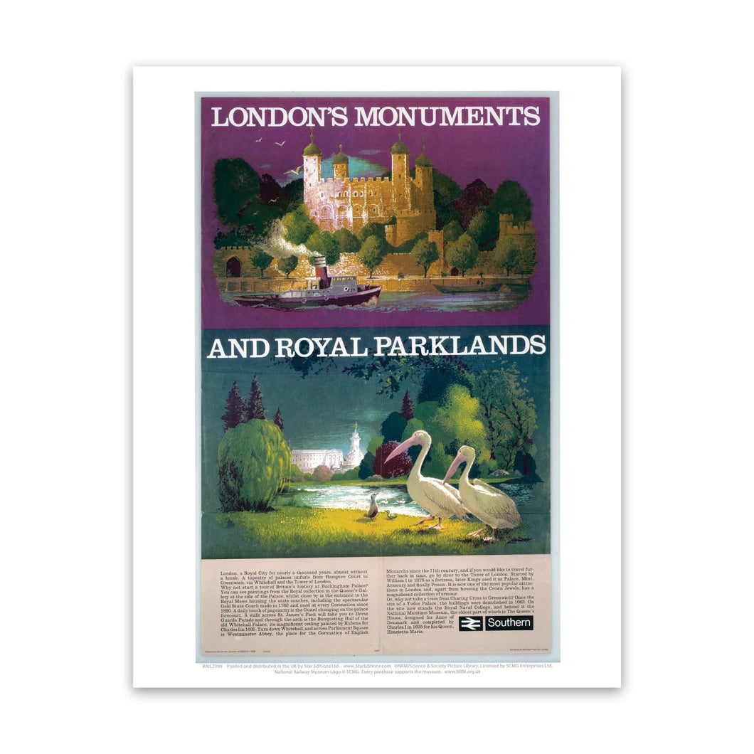 London's Monuments and Royal Parklands Art Print