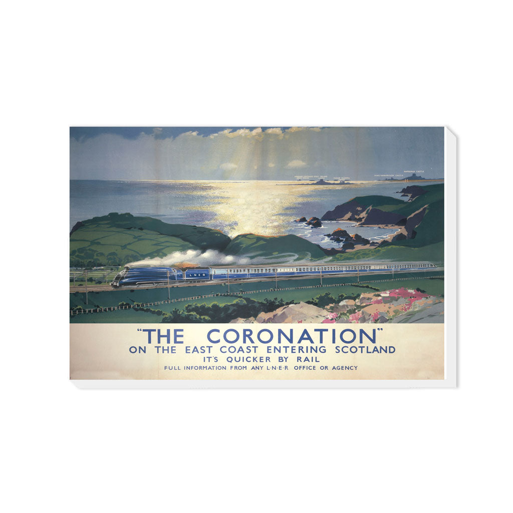 The Coronation on East Coast entering Scotland - Canvas