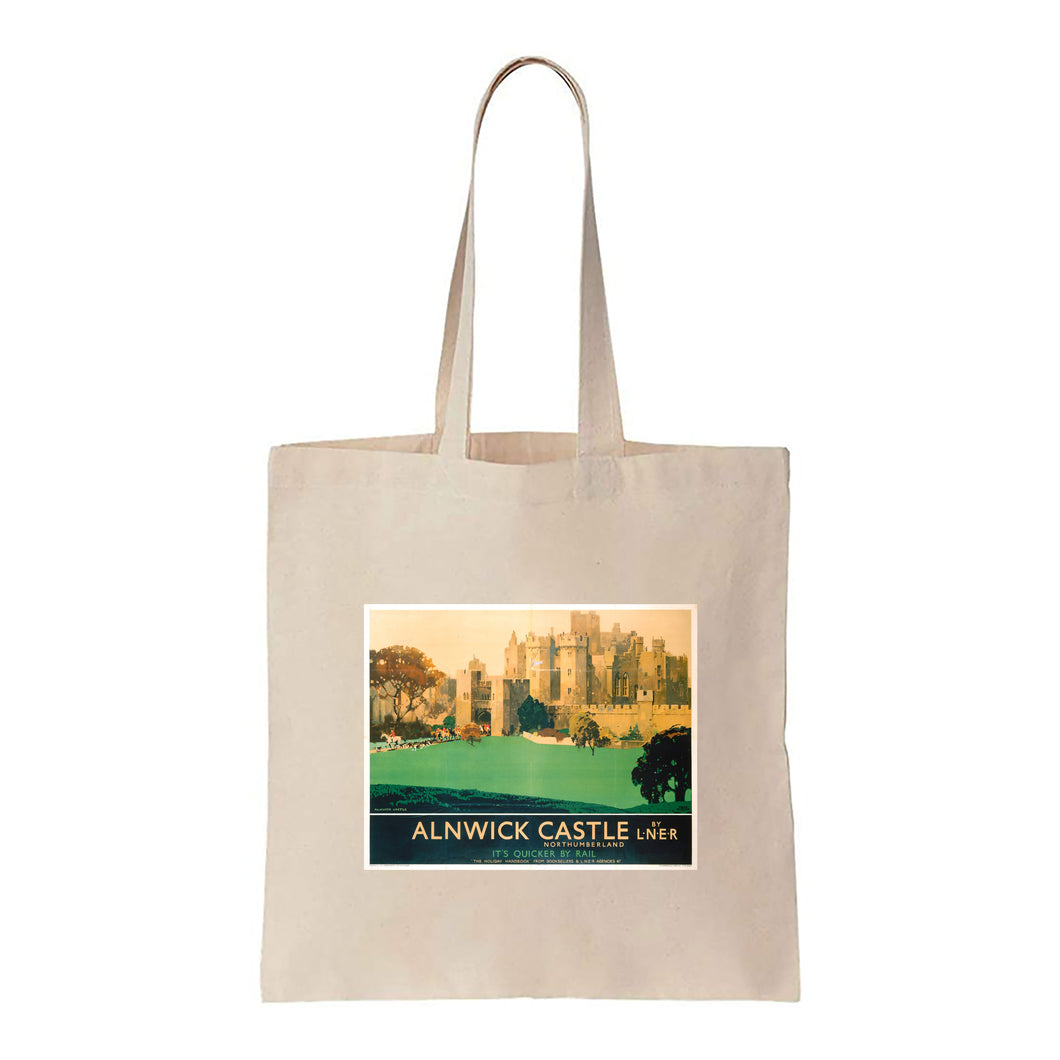 Alnwick Castle Northumberland by LNER - Canvas Tote Bag