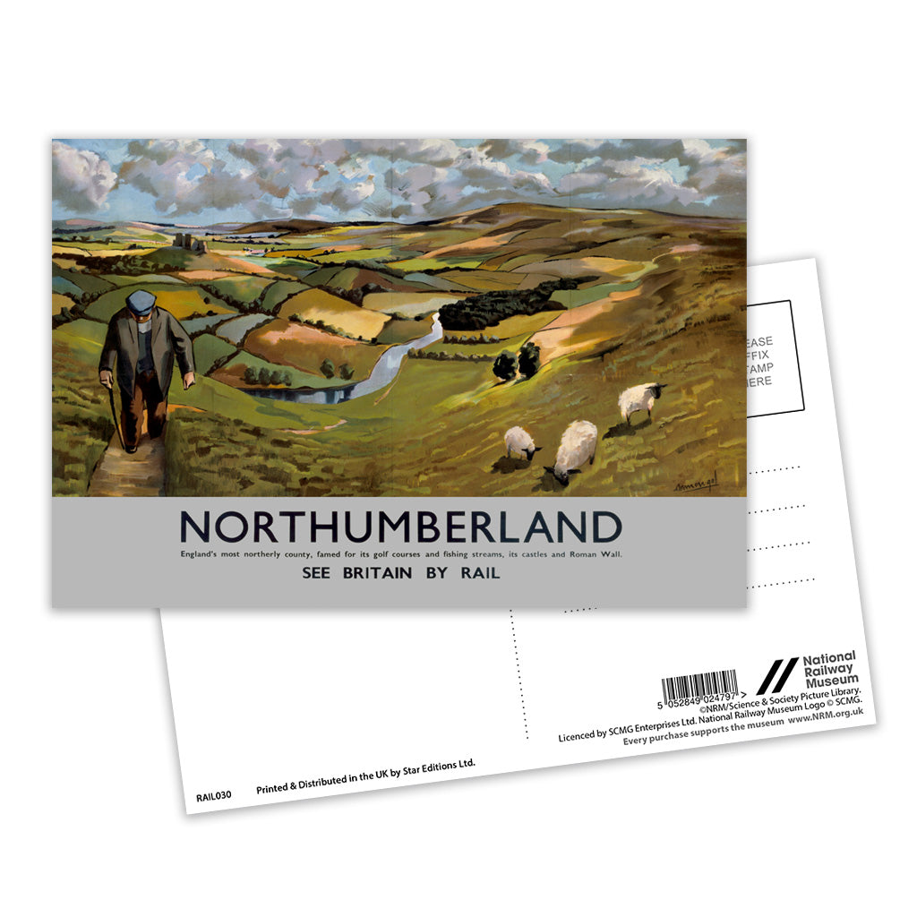 Northumberland, England's most northerly county Postcard Pack of 8