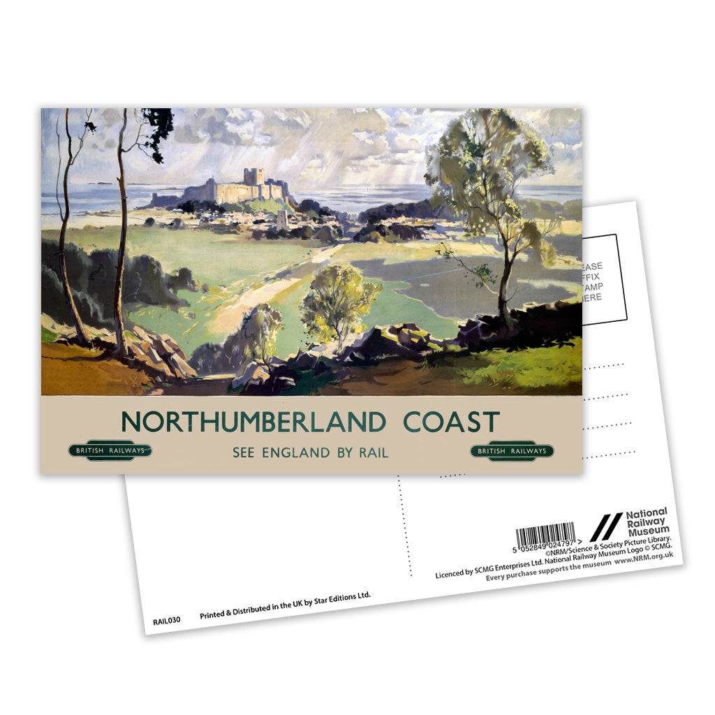 Northumberland Coast Postcard Pack of 8