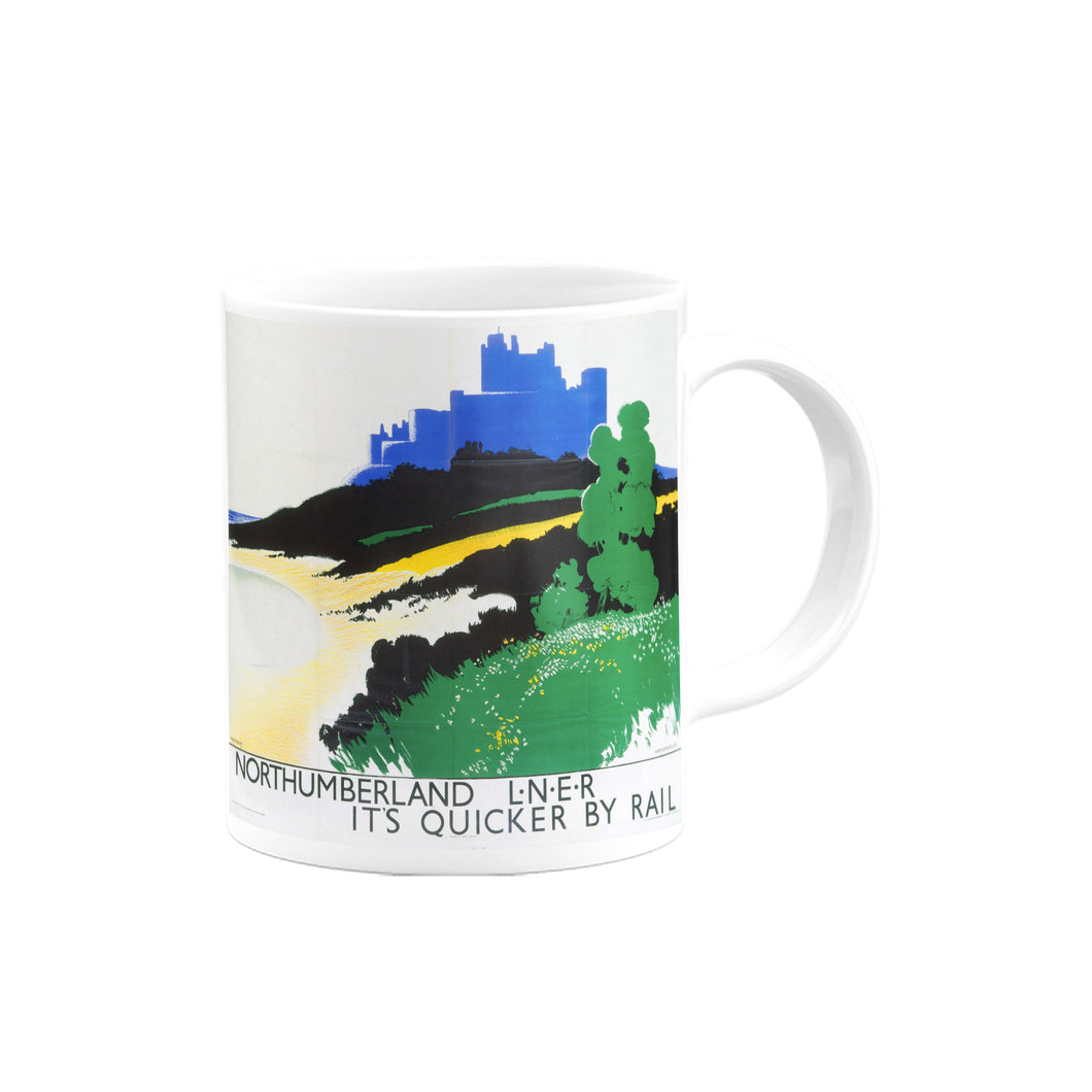 Northumberland - It's Quicker By Rail Mug