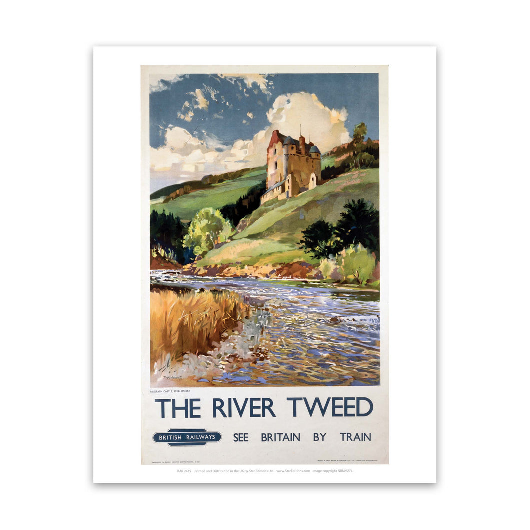 The River Tweed, Neidpath Castle, Peeblesshire Art Print