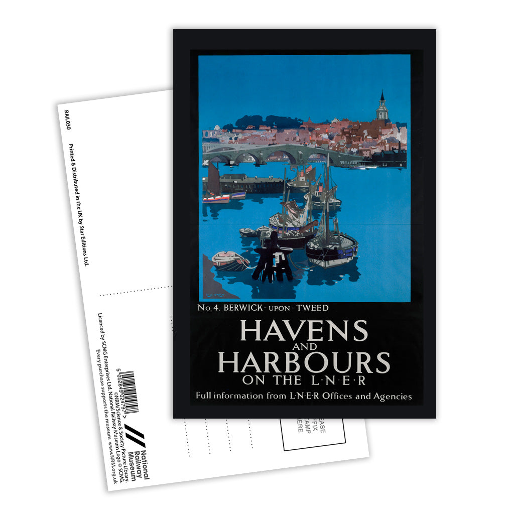 Havens and Harbours No 3 Berwick upon Tweed - LNER Postcard Pack of 8