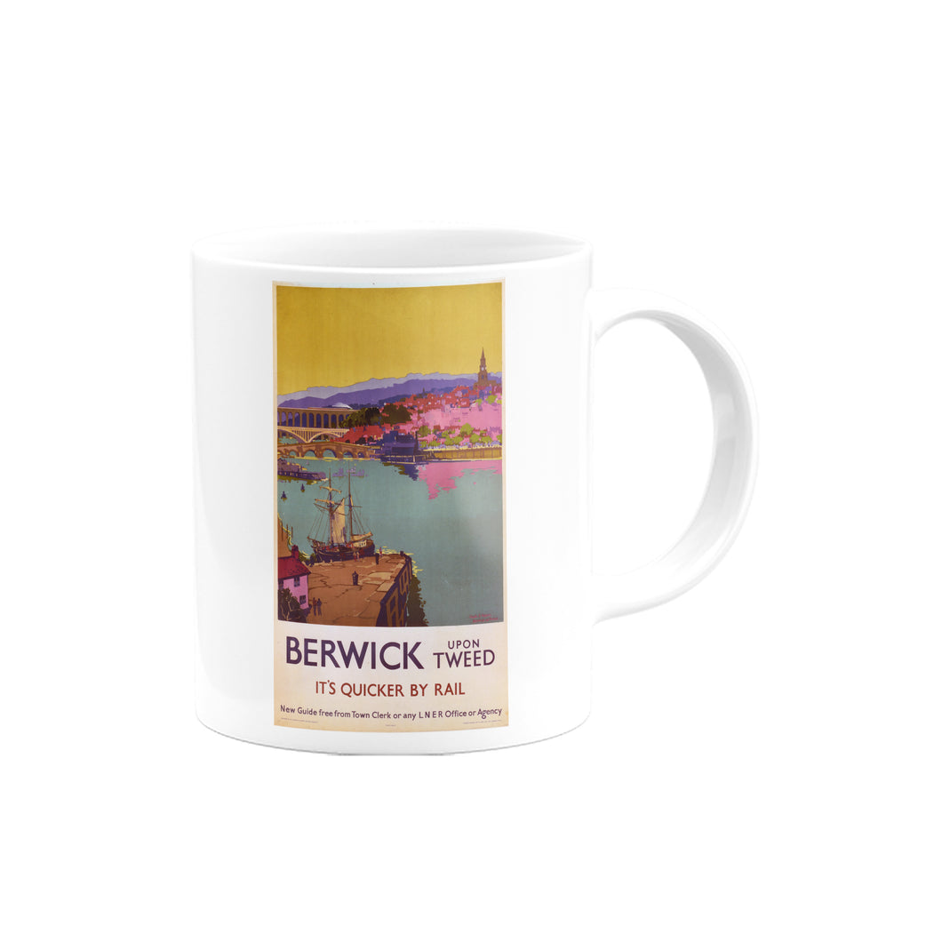 Berwick upon Tweed - It's Quicker By Rail Mug