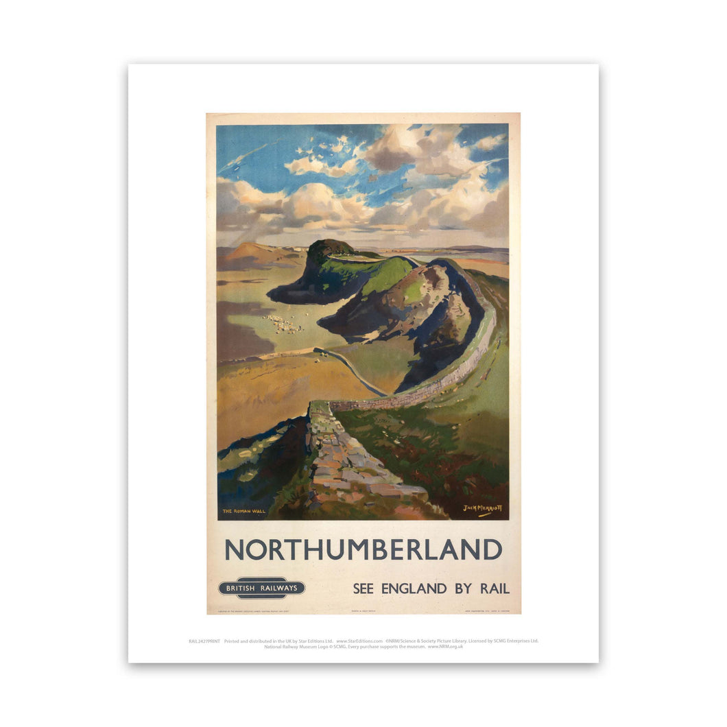 Northumberland, The Roman Wall Art Print