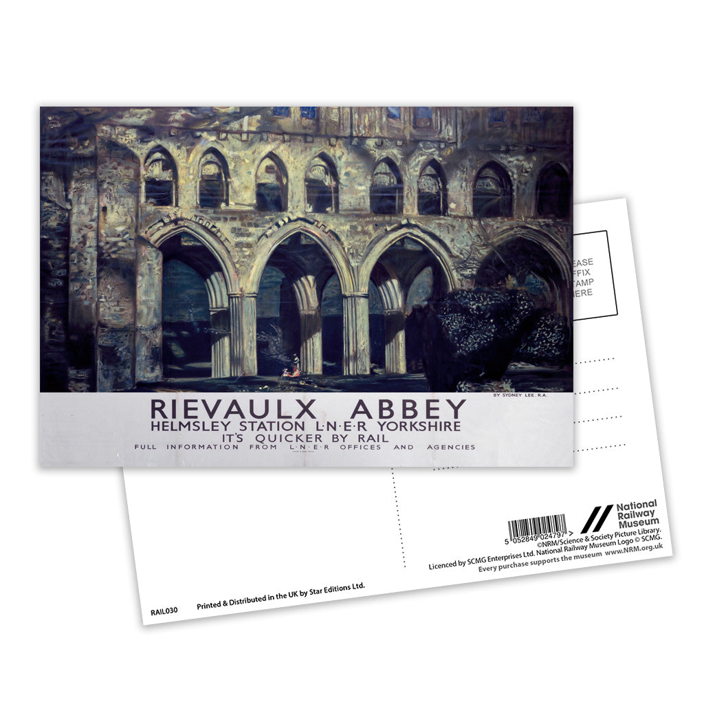Rievaulx Abbey - Helmsley Station Yorkshire Postcard Pack of 8