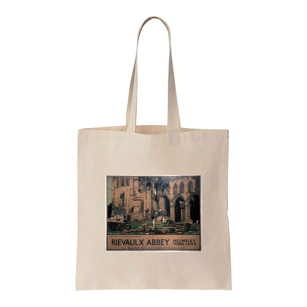 Recently Excavated Rievaulx Abbey - Helmsley Station Yorkshire - Canvas Tote Bag