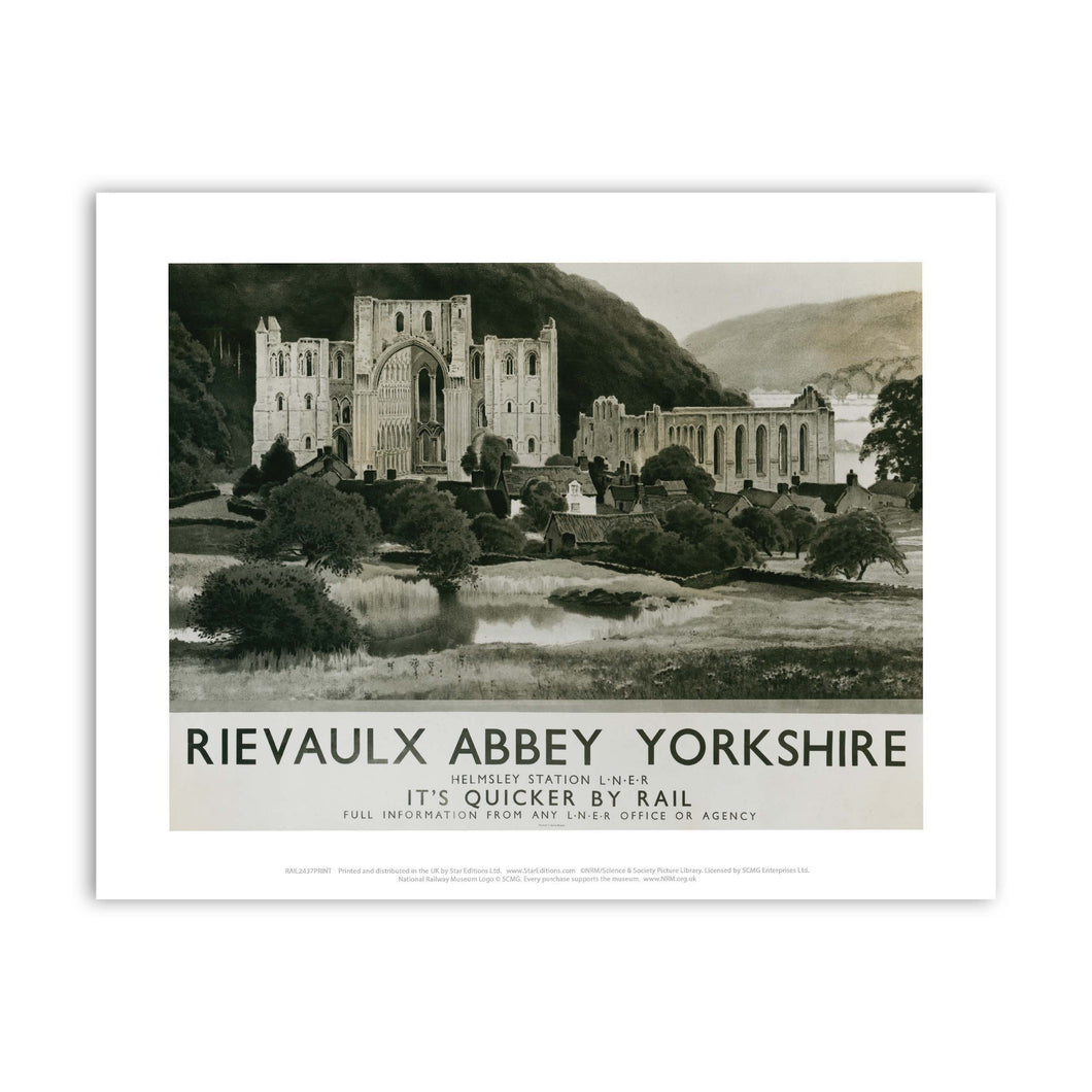 Rievaulx Abbey - Helmsley Station Yorkshire Art Print