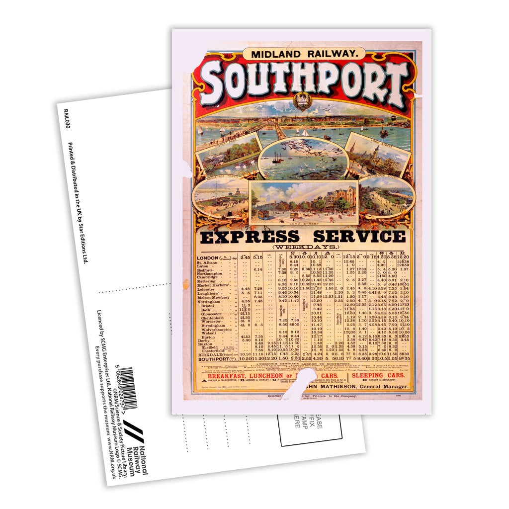 Southport - Express Service Postcard Pack of 8