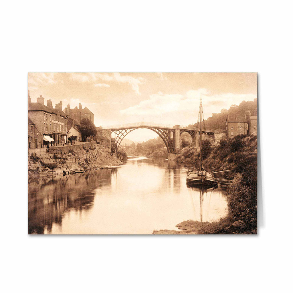 The Cast Iron Bridge over River Severn Greeting Card
