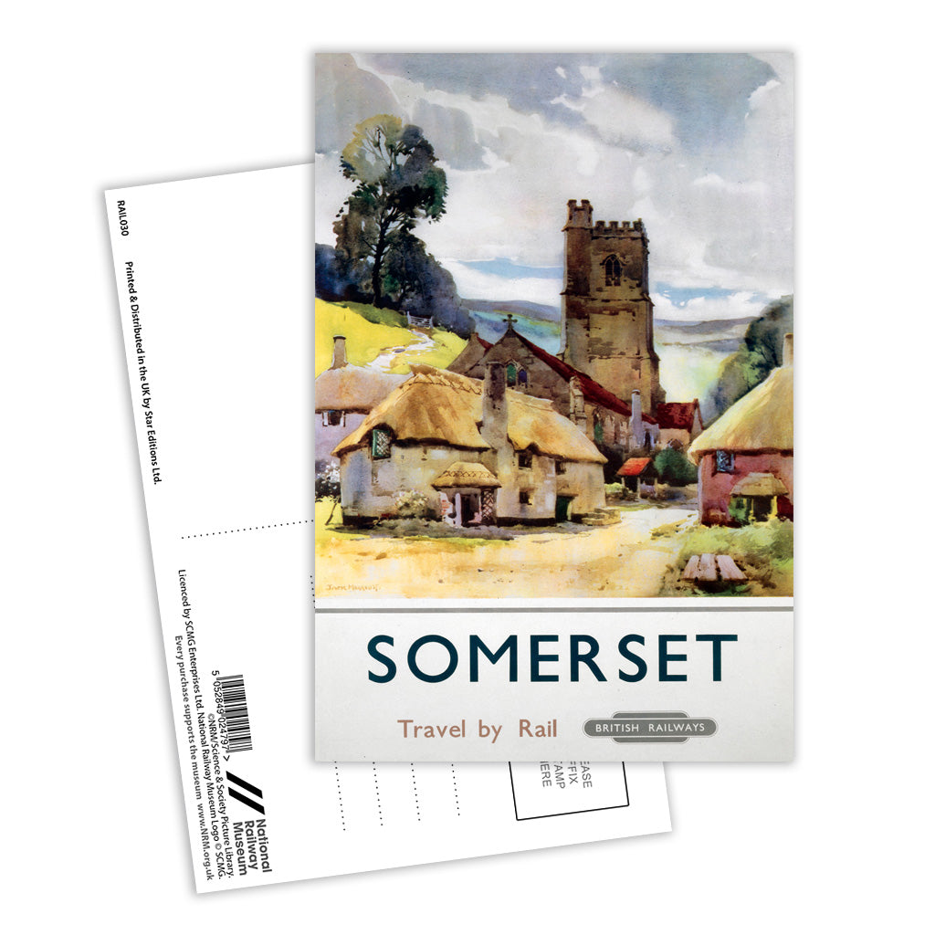 Somerset, Travel by Rail Postcard Pack of 8