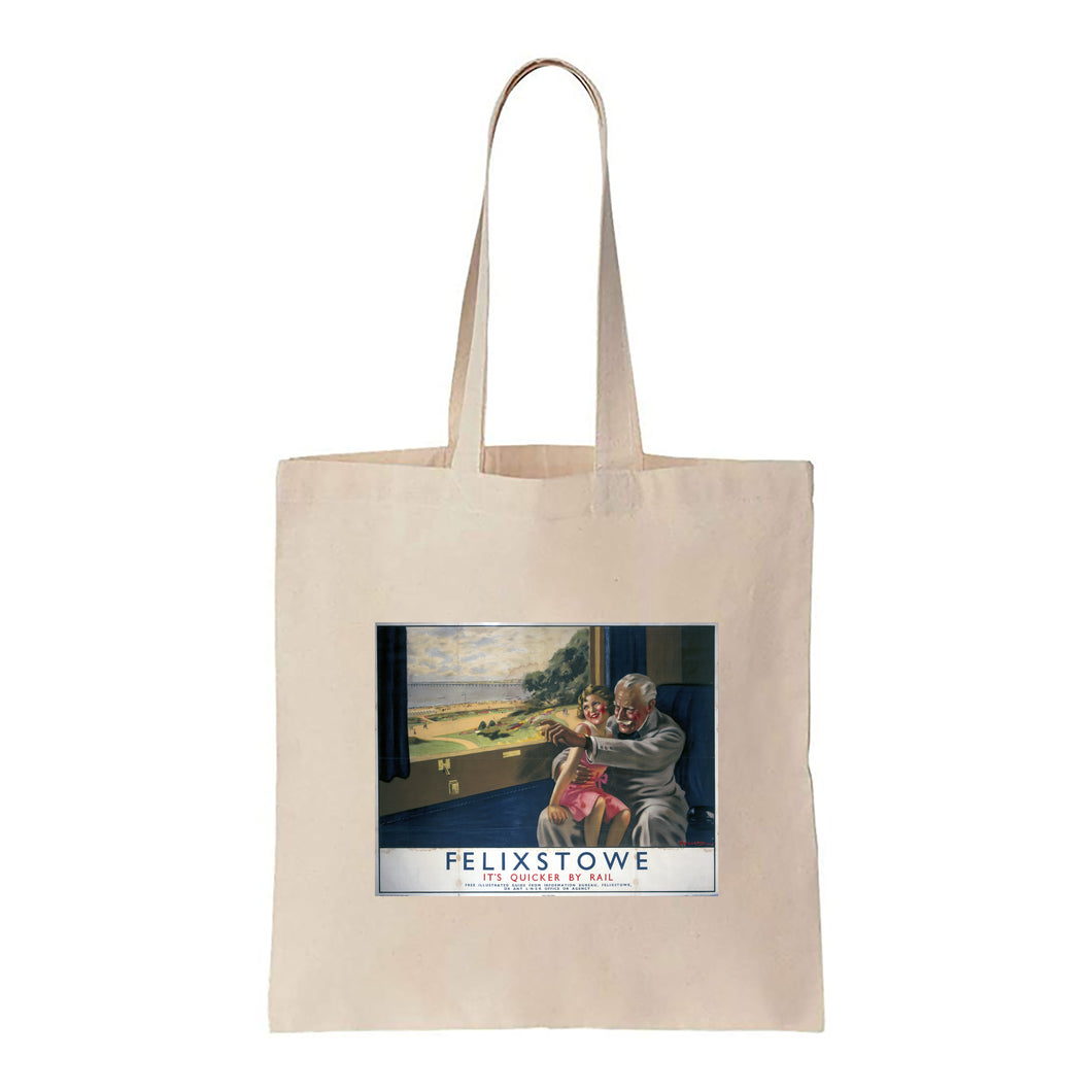 Felixstowe from the Train - Quicker by Rail - Canvas Tote Bag