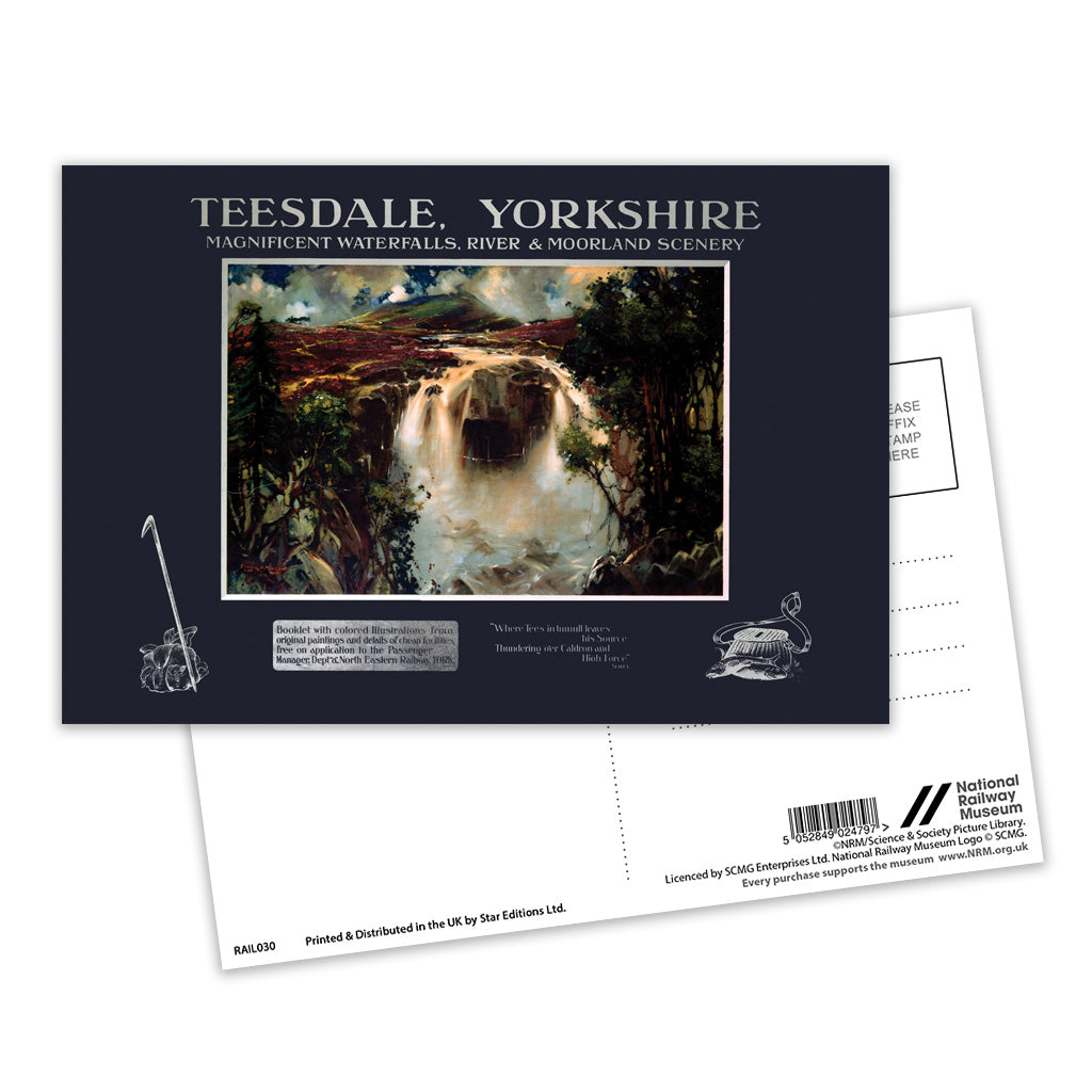 Teesdale Yorkshire Postcard Pack of 8
