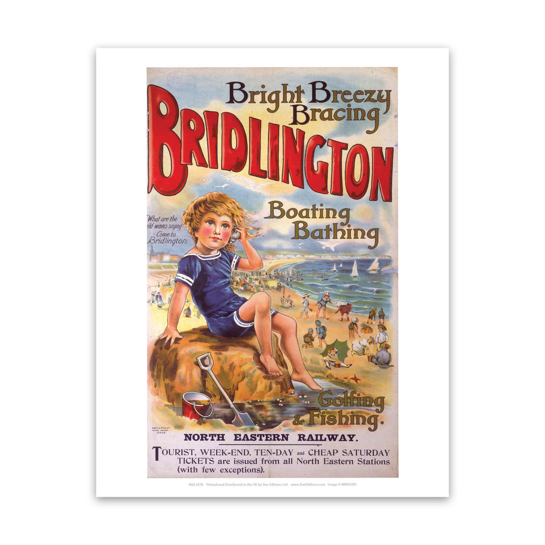Bridlington - Bright, Breezy, Bracing Art Print