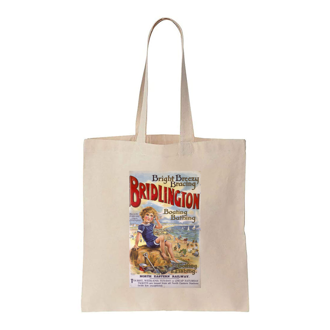 Bridlington - Bright, Breezy, Bracing - Canvas Tote Bag