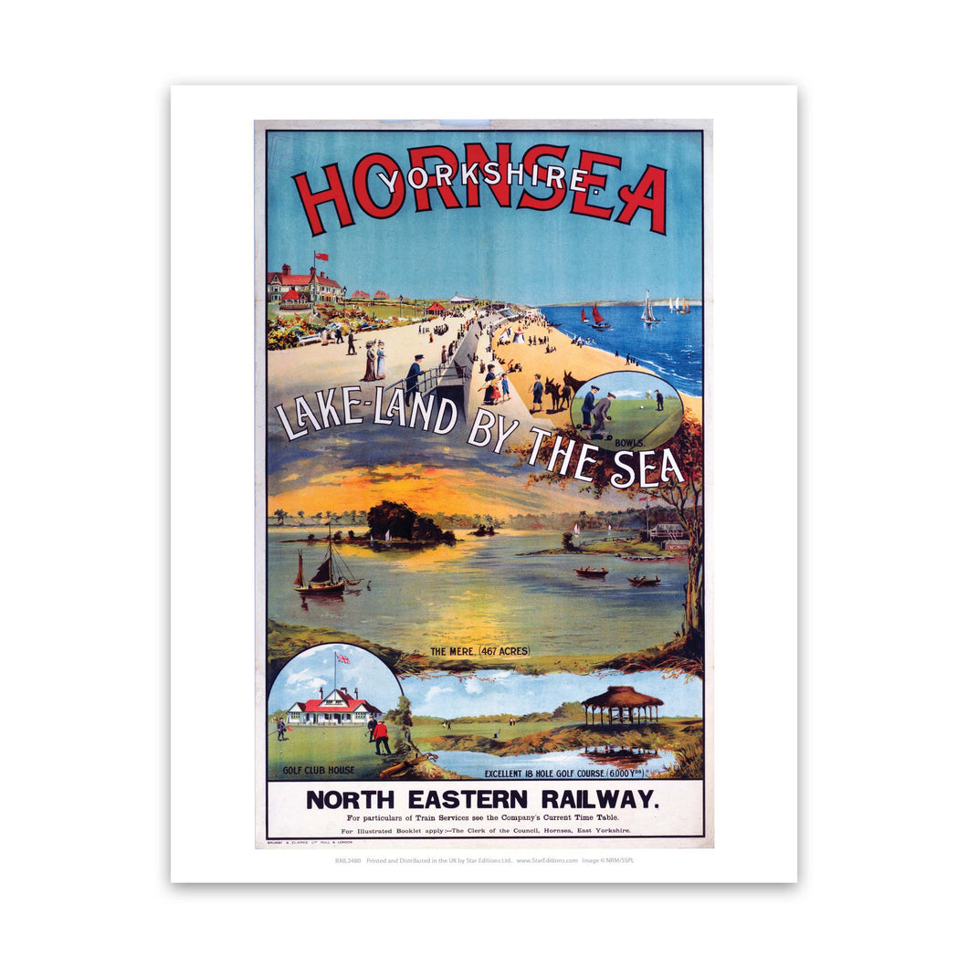 Hornsea, Yorkshire - Lake land by the Sea Art Print