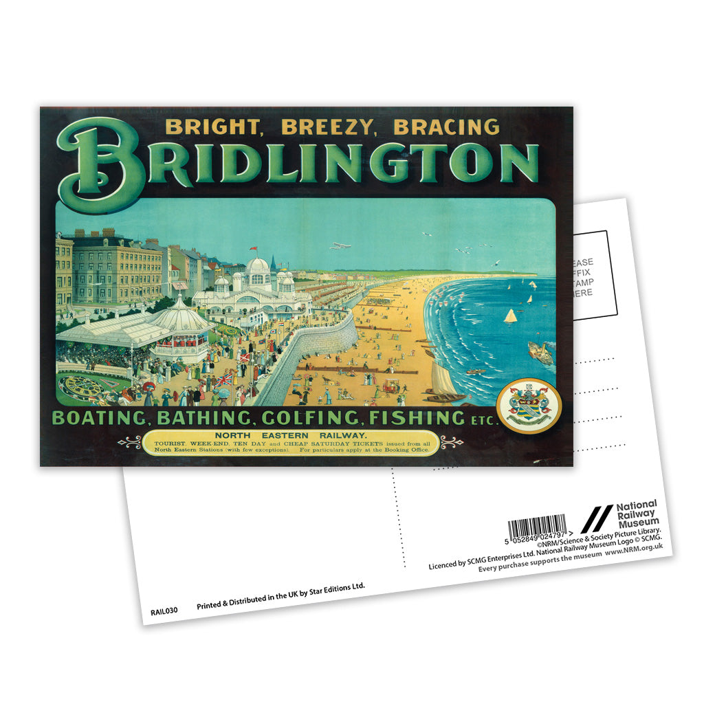 Bridlington - Bright, Breezy, Bracing Postcard Pack of 8