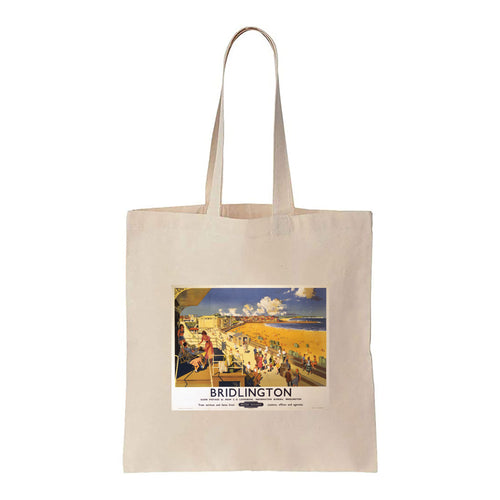 Bridlington Beach View - It's Quicker By Rail - Canvas Tote Bag