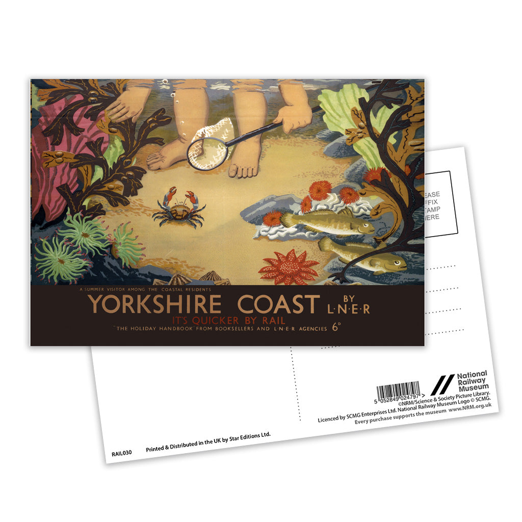 Yorkshire Coast - Summer Visitor Postcard Pack of 8