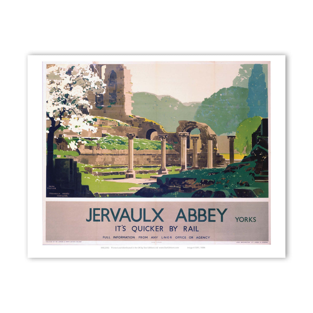 Jervaulx Abbey - Yorkshire LNER Art Print