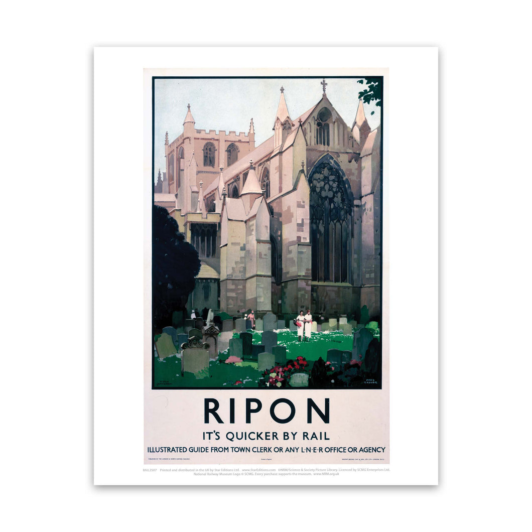 Ripon It's Quicker By Rail LNER Art Print
