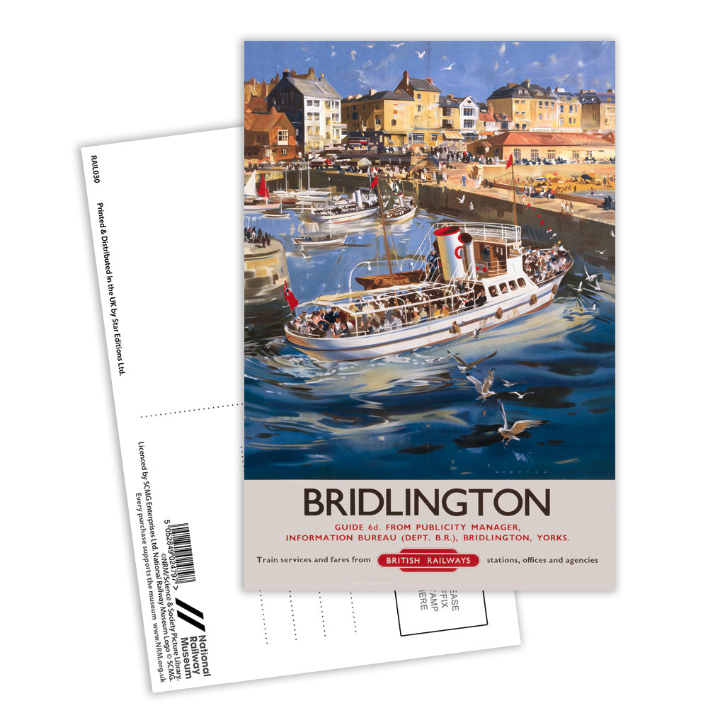 Bridlington Port from the Sea Postcard Pack of 8