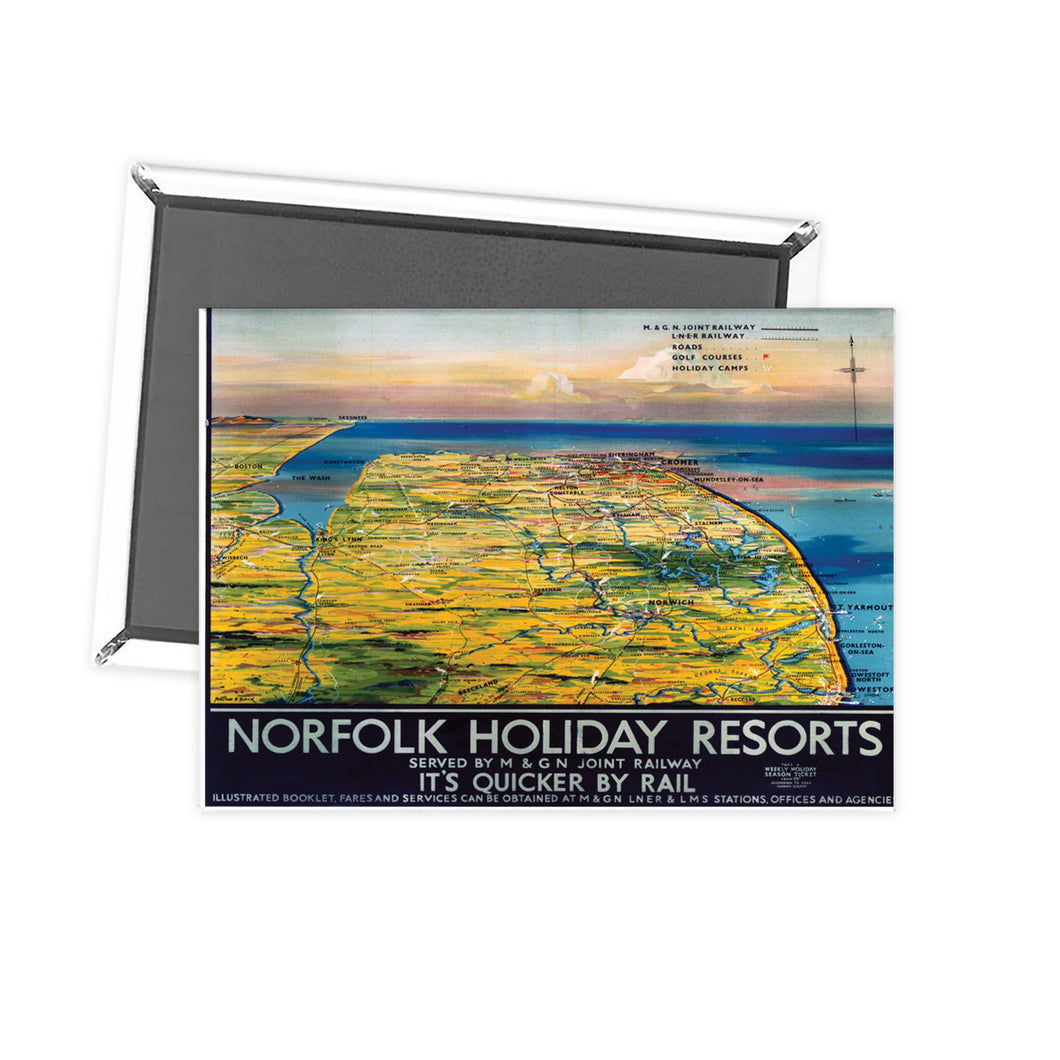 Norfolk holiday resorts Fridge Magnet
