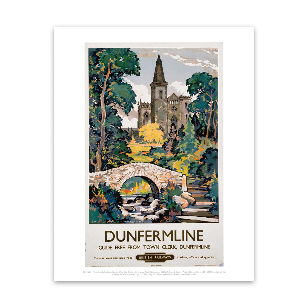 Dunfirmline, Fife British Railways Art Print