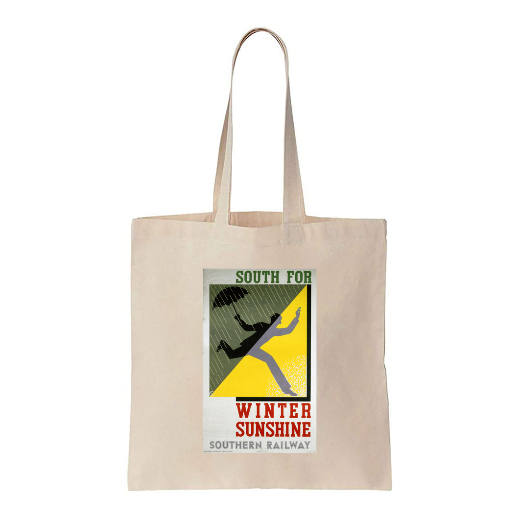 South for Winter Sunshine - Southern Railway - Canvas Tote Bag