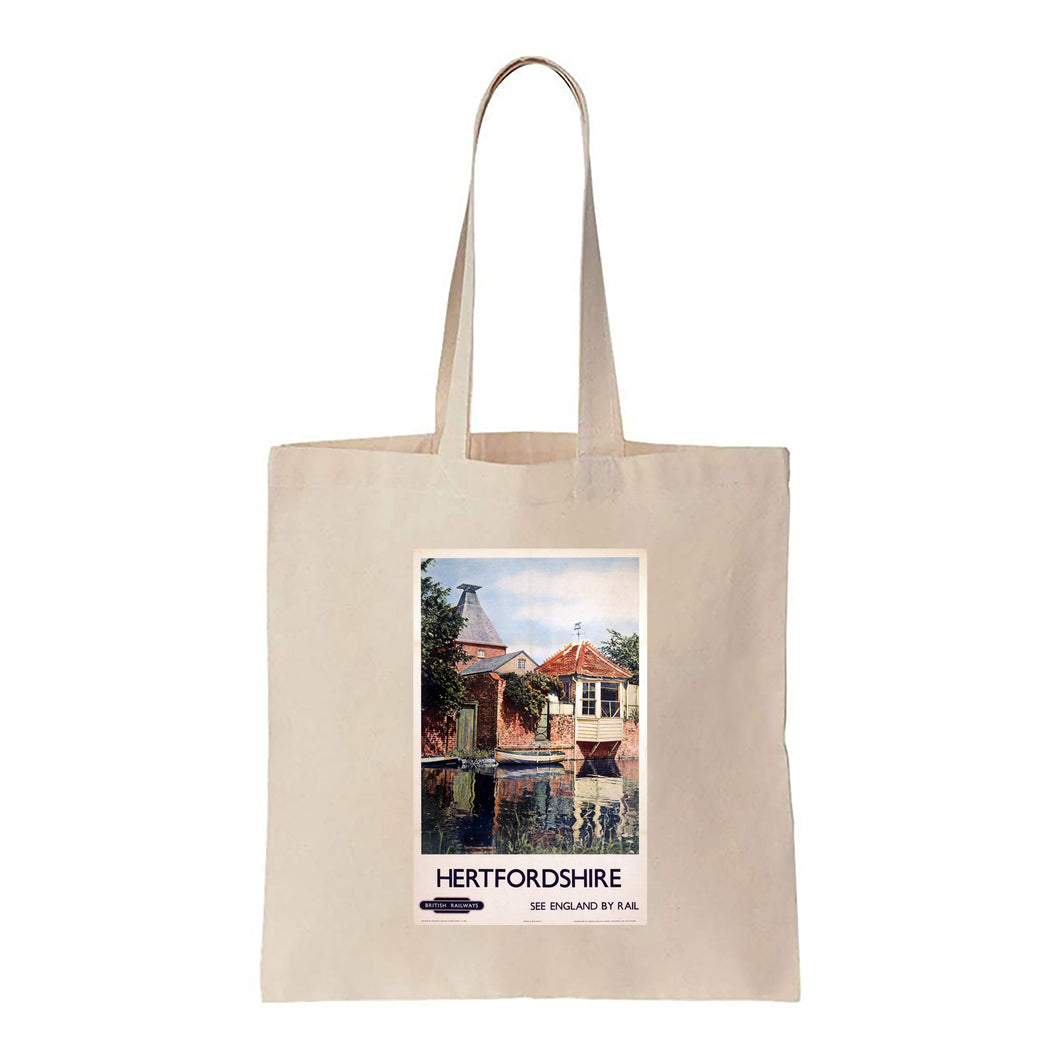 Hertfordshire - See Britain By Rail - Canvas Tote Bag